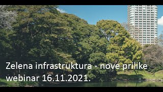 Webinar:  Zelena infrastruktura  -  nove prilike