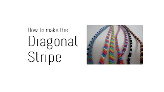 DIY Diagonal Stripe Friendship Bracelet