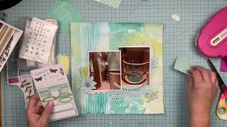 Scrapbook Process: Just Amazing // Using Last Night's Background