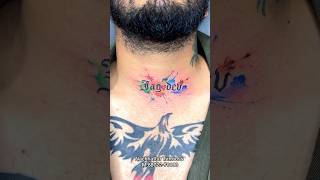 Colour Full Name Tattoo / #artist @nachhattar_tattooss m.88722-70190