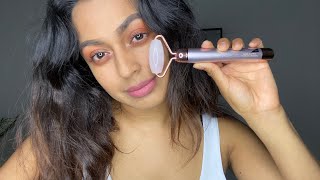 How to : Rose quartz flawless contour micro vibrating facial roller & massager product review