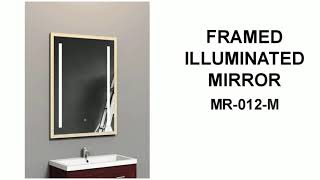 Framed illuminated mirror