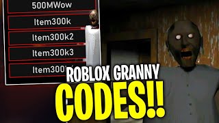 Roblox Granny Codes that ACTUALLY WORK! 100% WORKING