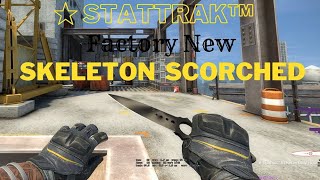 StatTrak Skeleton Knife Scorched (Factory New)