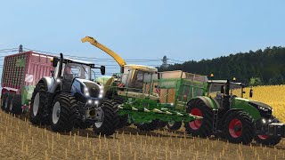 🌽Kukurydza Na Kiszonkę 2021🌽Polna Zadyma🔥Fendt, NewHolland, Krone🔥✅GR Farmingowo✅