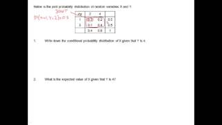 joint and marginal probability distributions