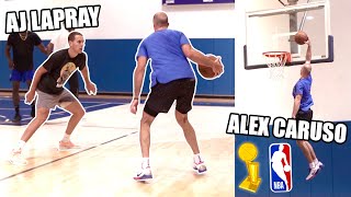 INTENSE 5v5 vs NBA CHAMPION ALEX CARUSO!