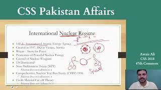 Free Pakistan Affairs Lectures | Part 29 |  Nuclear Program of Pakistan | CSS & PMS Exam 2025