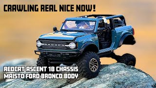 Crawls Real Nice Now!  After RedCat Ascent 18 Body Swap w Maisto Diecast