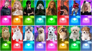 ALL - CUTE CATS VS CUTE DOGS VS SKIBIDI VS M3GAN VS THAT ONE GUY VS WEDNESDAY TILES HOP EDM RUSH