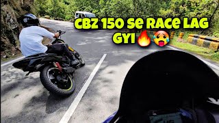 Hyper ride 🔥 | r15 vs cbz 150🥵 #motovlog #exhaust #r15 #rs200