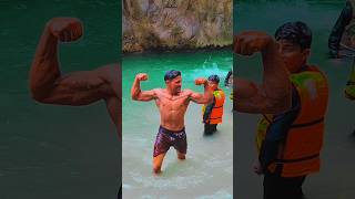 Bodhi Pehlwan at Noori Waterfall in Harripur KPK Pakistan #fitness #motivation #desibahinfitness