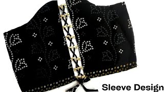 Designer sleeve cutting and stitching|easy & beautiful dori sleeve design|new and trending baju