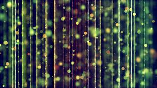 Artistic Lines and Bokeh Particles. Looped green animated background. Relaxing Screensaver.