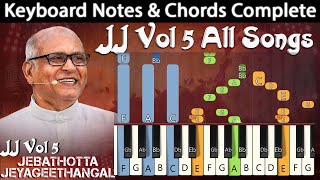 JJ Vol 5 All Songs Keyboard Notes & Chords | ஜெஜெ பாகம் 5 | Berchmans | JJ Vol 5 | பெர்க்மான்ஸ்