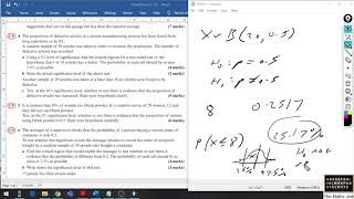 Hypothesis Testing - Exam Style Questions