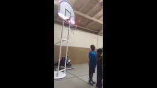 Tyrell tries to dunk over 7 kids