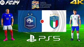 FC 24 - France vs. Italy | UEFA Nations League 24/25 Full Match | 4K