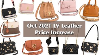 USD Louis Vuitton Leather Bags Price Increase October 2021