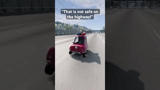 The peel p50 is indestructible.. #beamngdrive #cars #lol