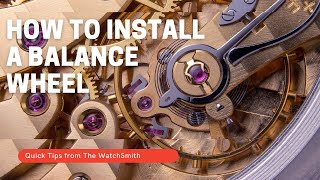 How to install a Balance Spring