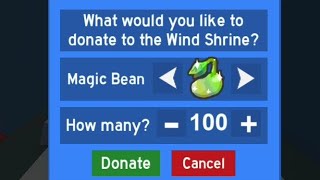 Donating *100 Magic Beans* WORST DONATION EVER!!! - Bee Swarm Simulator