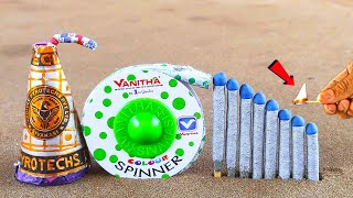 Diwali Vanitha Ground Chakkar And Big Flower Pots Crackers Amazing Experiment | Fireworks Experiment