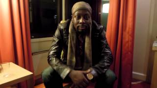 Wyclef Jean shout out for the Stockholm- Sweden show 14th Feb 2013 @ Cafe Opera