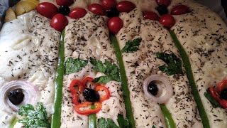 pain focaccia خبزالفوكاشيا الايطالي لديد وخفيف بحال القطن