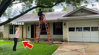 Roof Was Destroyed During Roof Cleaning Process | Customer Upset