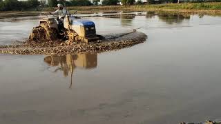 Sonalika Tractor paddling with Rotavator performance  Testing