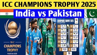 ICC CHAMPIONS TROPHY 2025 | India vs Pakistan playing 11 | India vs Pakistan