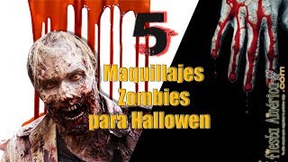 🎃 5 ESPELUZNANTES Maquillajes Zombies para Halloween ⭐!!!