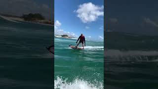 just playing around in the surf on my jetsurf