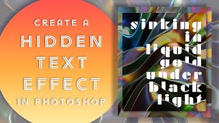 PHOTOSHOP TUTORIAL:  Create a HIDDEN TEXT Effect | Typography Effect | Graphic Design