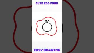 Cute egg food drawing #howtodraweverything #easydrawing