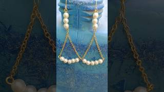 Simple & beautiful easy Korean style white pearl earrings #earrings #jewellery # #diy #pearl