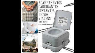 Vaso Sanitário Portátil Home Care Idoso Cadeirante Acampamento