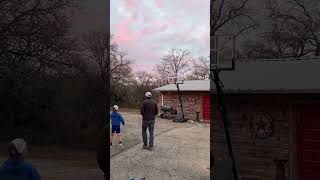 He cracks me up!!  #trickshots #basketball #fatherson #funny #foryou #viral #dad #shorts