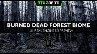 BURNED DEAD FOREST BIOME: UNREAL ENGINE 5.2 | LUMEN | R.I.P RTX 3060Ti | 1440p BENCHMARK