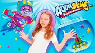 Новые Сквиши из Аква Слайма и Ожившие рисунки Космокотики Aqua Slime