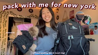 pack with me for going to NEW YORK! nyc travel vlog series pt 1  how i efficiently pack for a trip