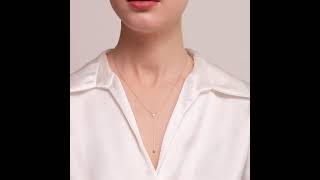 Diamond Necklaces for Women, Dainty Gold Necklace 14k Gold Plated Long Lariat Necklace