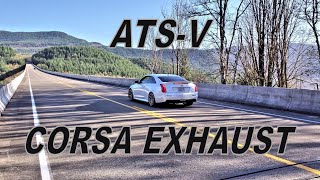 ATS-V Corsa Exhaust Before and After