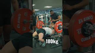 Smooth 180kg #benchpress #fyp #strenghttraining