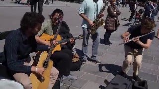 Jazz Street Musicians in Paris - Bernie's Tune - Notre Dame, May 5, 2016