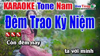 Đêm Trao Kỷ Niệm || Karaoke - Tone Nam || Nhạc Sống Duy Tùng