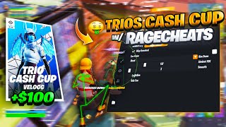 RAGE Cheating With The BEST Fortnite Cheat in Trio Cash Cup ! +$100 🏆