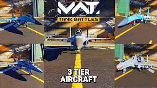 MWT Tank Battles - all 3 tier aircraft full gameplay