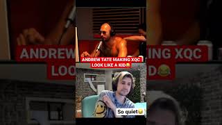 ANDREW TATE MAKES XQC LIKE A KID #andrewtate #tatespeech #tristantate #tateconfidential #shorts #xqc